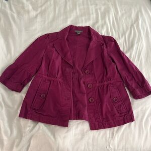 Ann Taylor Rich Purple Utility Jacket